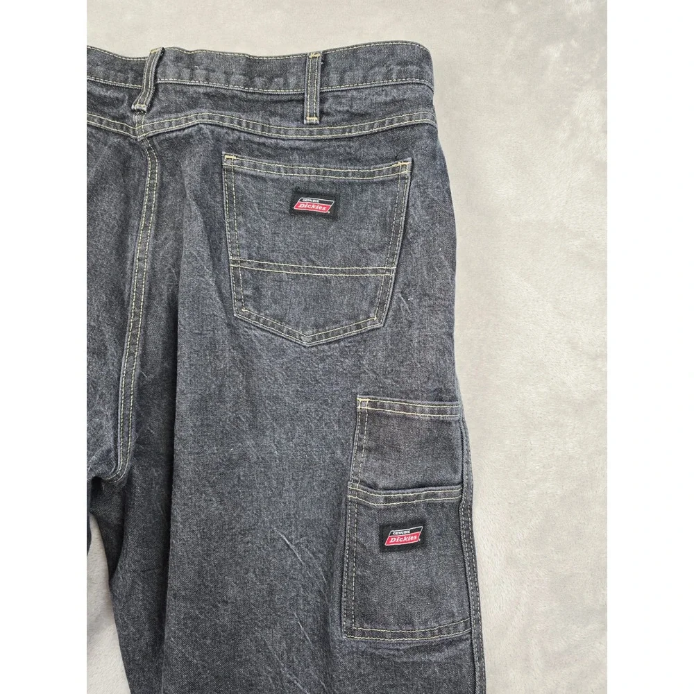 Dickies Carpenter Shorts Mens 38 Fit 37 Black Denim ER305BK Utility Workwear - Picture 8 of 9